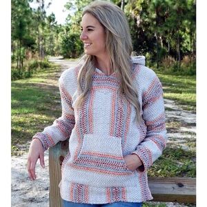 Earth Ragz cayenne woven Baja hoodie